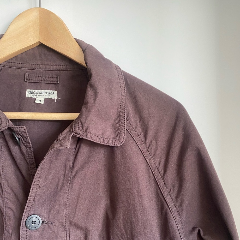Knickerbocker Men’s Lightweight Shirt Jacket in Raisin - Medium